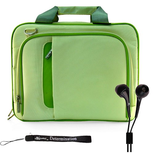 Sony DVPFX950 9-Inch Portable DVD Player Shoulder Traveling Case + Includes a eBigValue (TM) Determination Hand Strap Key Chain + Includes a Crystal Clear High Quality HD Noise Filter Earbuds Earphones Headphones 3.5mm Jack