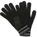 Ted Baker Mens Loftar Highlight Cuff Knitted Wool Gloves Charcoal Grey