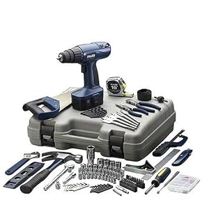 Click here to buy Allied 39025 14.4-Volt Ni-Cad 3 8-Inch Cordless Drill Kit with 178-Piece Accessories.