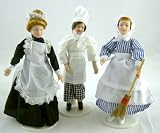 Dolls House Miniature 1:12 People Set of 3 Victorian Servants for your Family 65
