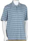 IZOD Men's Short Sleeve Pima Cool Striped Jersey Golf Polo