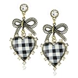 Betsey Johnson Black and White Boost Heart and