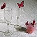 Butterfly 3D Translucent Decoration 15 RED Butterflies