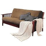Brushed Cotton Twill Futon Cover in Khaki by Levinsohn Textile