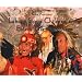 Lakota Sioux Children and Elders Talk Together (Native Americans)