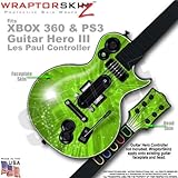 Stardust Green WraptorSkinz Skin fits XBOX 360 & PS3 Guitar Hero III Les Pa ....