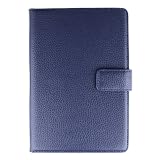 Bundle Monster Barnes & Noble Nook Ebook Genuine Leather Opening Case Cover Jacket with Interior Compartments - Navy Blue