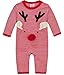 Sunnysame Baby Christmas Romper Cotton Long Sleeve Red