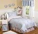 Sky Blue and Pink Shabby Chic 4pc Twin Childrens Girl Bedding Set by JoJo Designs