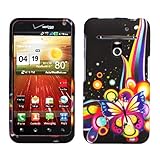 Black Rainbow Pink Purple Butterfly Rubberized Snap on Hard Plastic Cover F ....