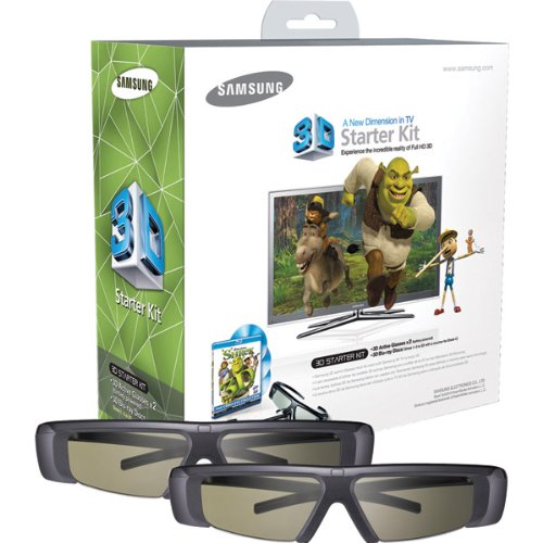 Best value Selling price Samsung SSG-P2100S (Shrek) 3D Starter Kit, White
