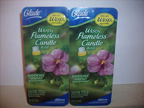 [TWO PACK] Glade Wisp or Wisp Flameless Scented Oil Refill, Suddenly Spring