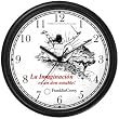 Habit 1 - Imagination Is (Spanish Text) - Wall Clock from THE 7 HABITS - CLOCK COLLECTION by WatchBuddy Timepieces (White Frame)