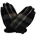 Winter Ski Plaid Zig Zag Fashion Gloves Multi Black