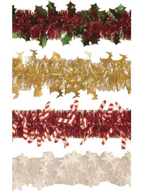 12 each: Desinger Tinsel Garland (1768-3527AC)