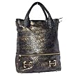 Betty Black and Gold Vertical Womens Designer Laptop Bag by Kerri Mack
