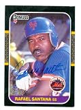 Rafael Santana Autographed/Hand Signed baseball card New York Mets 1987 Donruss baseball card #569