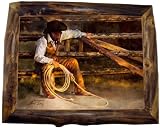 30x40 Half-round Rustic Aspen Wood Picture Frame