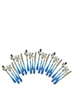 Viila D'Este Cubertería 24 Piezas Goccia Azul