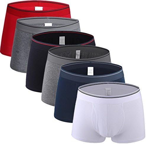 Vanbon Mens Underwear Strechy Comfortable Trunks Boxer Brief (US XL(Label XXL), 6-Pack)