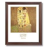 Gustav Klimt The Kiss Home Decor Wall Picture Cherry Framed Art Print