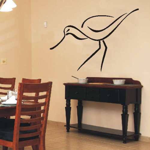 Imagen 2 de Etiqueta de la pared d353 Heron comer pescado 40x28 cm