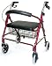 Search : Duro-Med Lightweight Extra-wide Aluminum Rollator, Burgundy