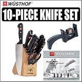 Wusthof 8310 Gourmet 10-Piece Knife Block Set w/ Sharpener