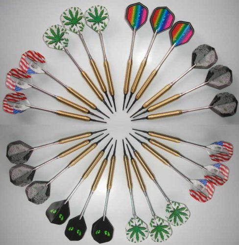24 Karella-Dartpfeile in Turnierqualität mit Aluschaft ca. 17g + 200 Keypoint-Special Spitzen