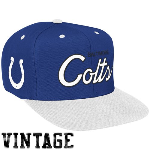 Baltimore Colts Mitchell & Ness Throwback Vintage Retro Script Snap Back Hat