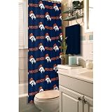 Denver Broncos NFL Fabric Shower Curtain (72"x72")