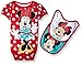 Disney Baby-Girls 1 Minnie Creeper and 2 Minnie Face Bibs (Pack of 3)