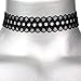 Twilight's Fancy Plain Scalloped Lace Choker Necklace (Black, Large)