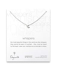 Dogeared Whispers Moon Glow Necklace, Sterling Silver
