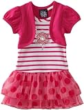 So La Vita Girls 2-6X Big Flower Dress With Hot Fixed Stones