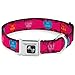 Buckle Down Candy Hearts Dog Collar Bone, Small/9-15