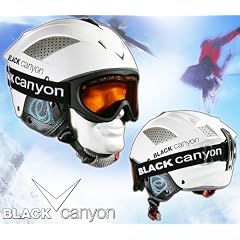 Skihelm und Skibrille zum g�nstigen Preis von BLACK CANYON weiss