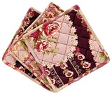 April Cornell Decadent Victorian Potholder, Set of 3, Victorian Portrait Purple