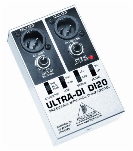 Behringer Ultra-DI DI20 Professionelle 2-Kanal Aktiv-DI-Box/Splitter