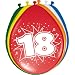 8 Luftballons Zahl 18 Geburtstag bunt