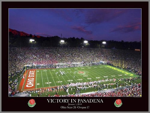 Ohio State Buckeyes - Victory in Pasadena - Rose Bowl - Wood Mounted Poster Print