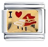 I Heart Red Piano Musical Italian Charms Bracelet Link