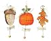 Pack of 6 Fall Harvest Pumpkin, Leaf & Acorn Decorative Tin Signs