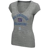 New York Giants 2011 NFC Conference Champions Womens Grey Tri-Blend Edge IV T-Shirt