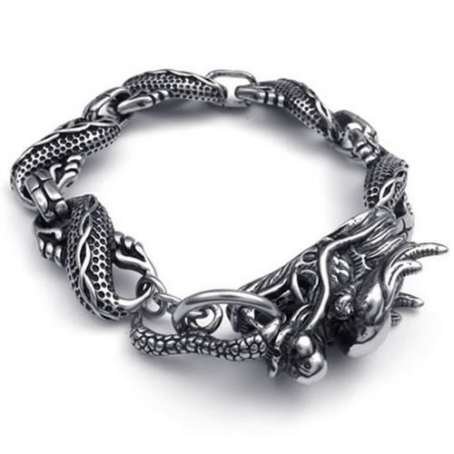 Compare Prices KONOV Jewelry Vintage Stainless Steel Gothic Dragon