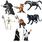 Papo Fantasy Battle Set: Faceless Knight, Faceless Knight Horse, Princess of Darkness, Cerberus, Skeleton Warrior, Merlin, Dwarf King, Troll Warrior