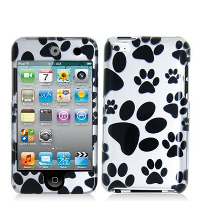 Dog Paw 2d Hard Snap-on Crystal Skin Case Cover Accessory for Ipod Touch 4th Generation 4g 4 8gb 32gb 64gb by Electromaster