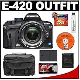 Olympus Evolt E-420 Digital SLR Camera with 14-42mm f/3.5-5.6 Lens + 16GB Card + BLS-1 Battery + Cameta Bonus Accessory Kit
