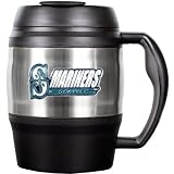MLB Seattle Mariners 52-Ounce Stainless Steel Macho Travel Mug with Bottle Opener