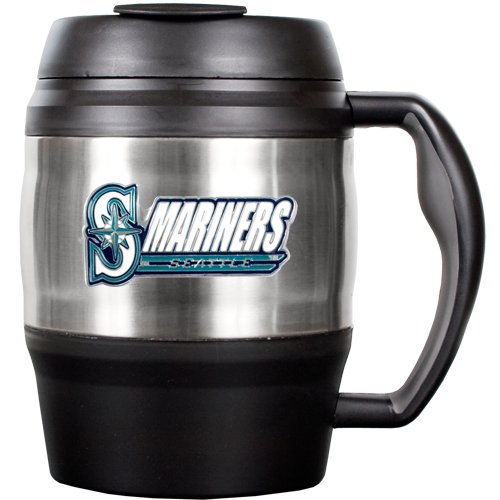 MLB Seattle Mariners 52-Ounce Stainless Steel Macho Travel Mug with Bottle Opener